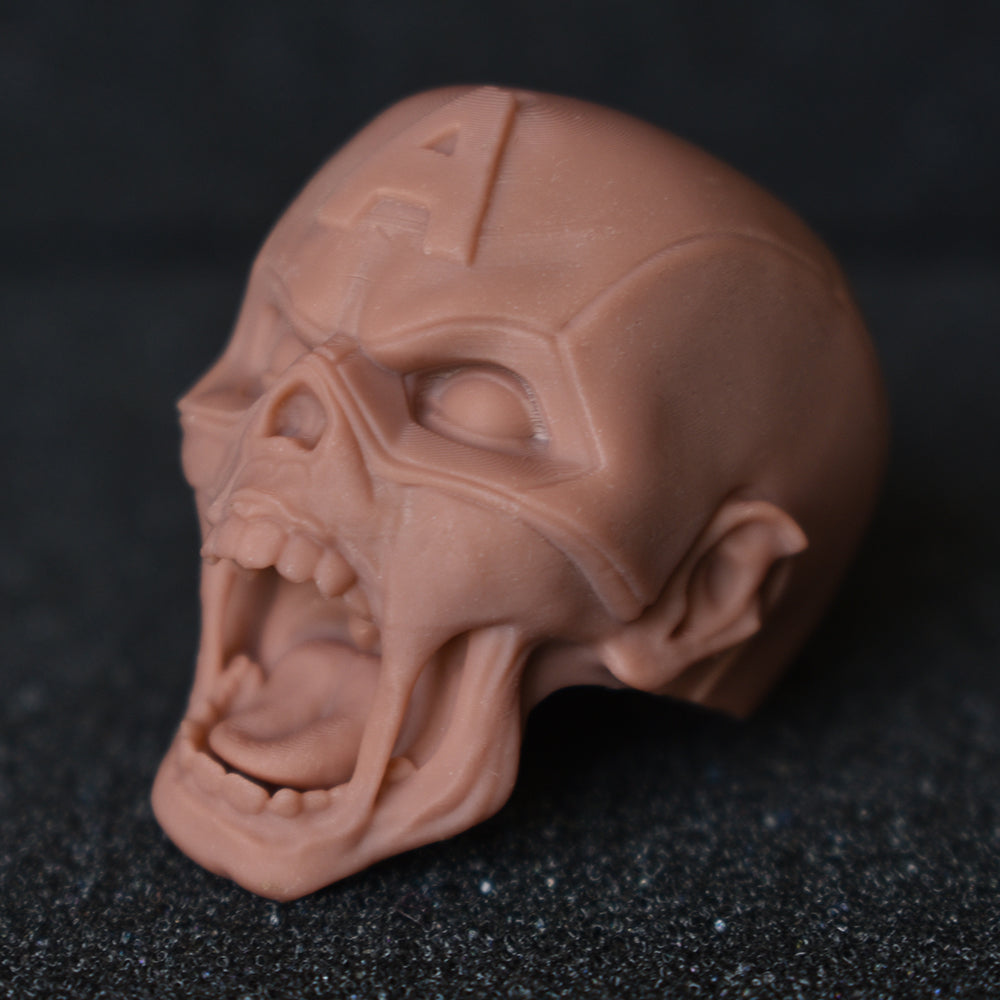 Zombie Captain America What if custom action figure head - Clayman3D