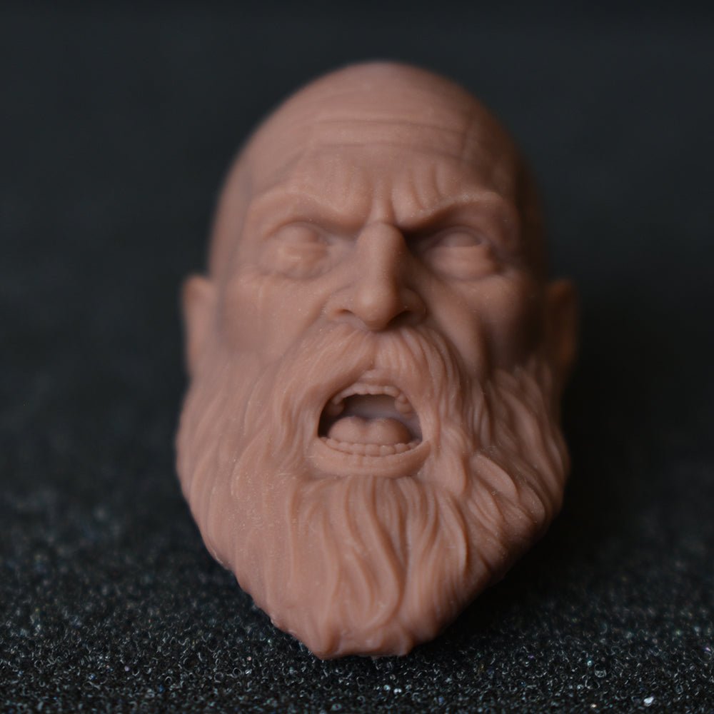 Kratos old custom action figure head - Clayman3D