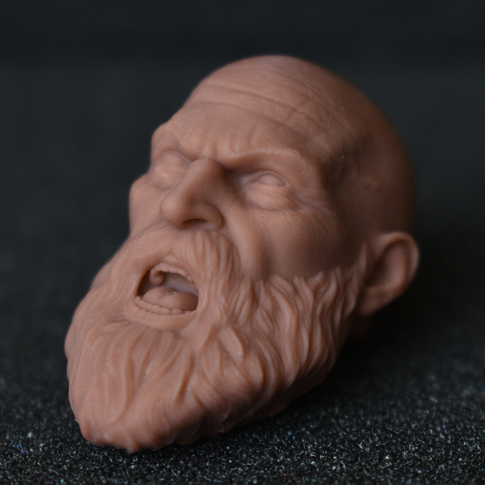 Kratos old custom action figure head - Clayman3D