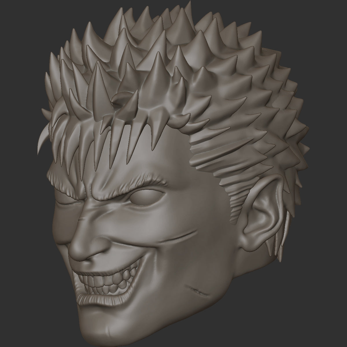 Guts Berserk smiling custom action figure head
