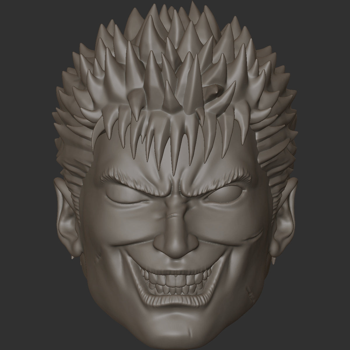 Guts Berserk smiling custom action figure head