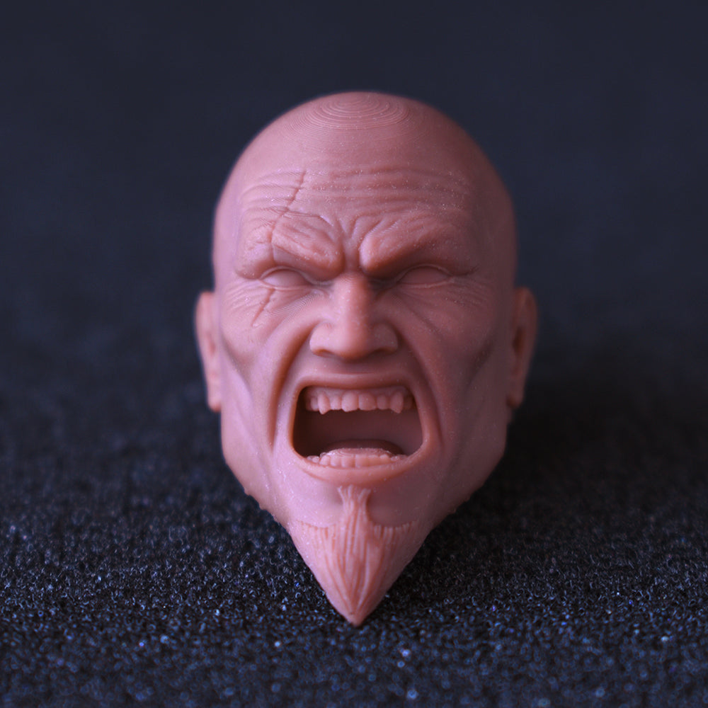 Kratos young custom action figure head - Clayman3D