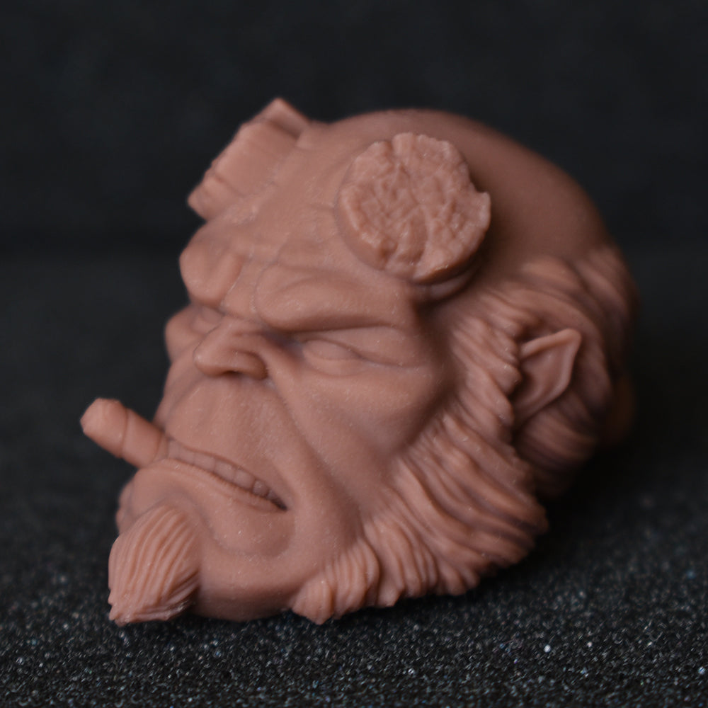 Hellboy custom action figure head - Clayman3D