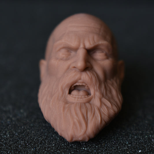 Kratos old custom action figure head - Clayman3D