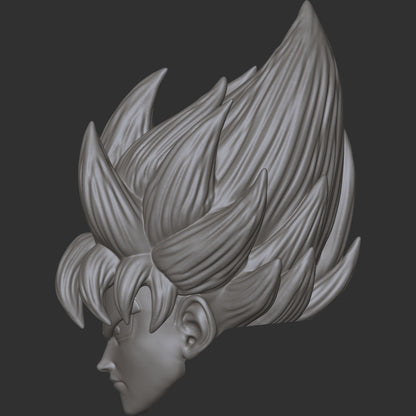Goku custom action figure head