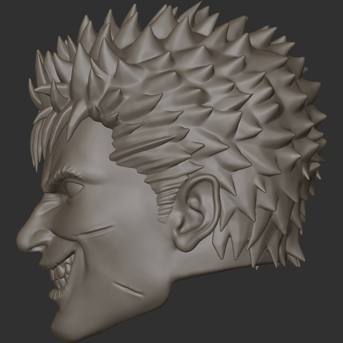 Guts Berserk smiling custom action figure head