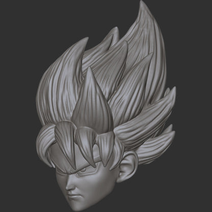 Goku custom action figure head