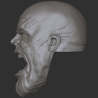 Thanos screaming custom action figure head