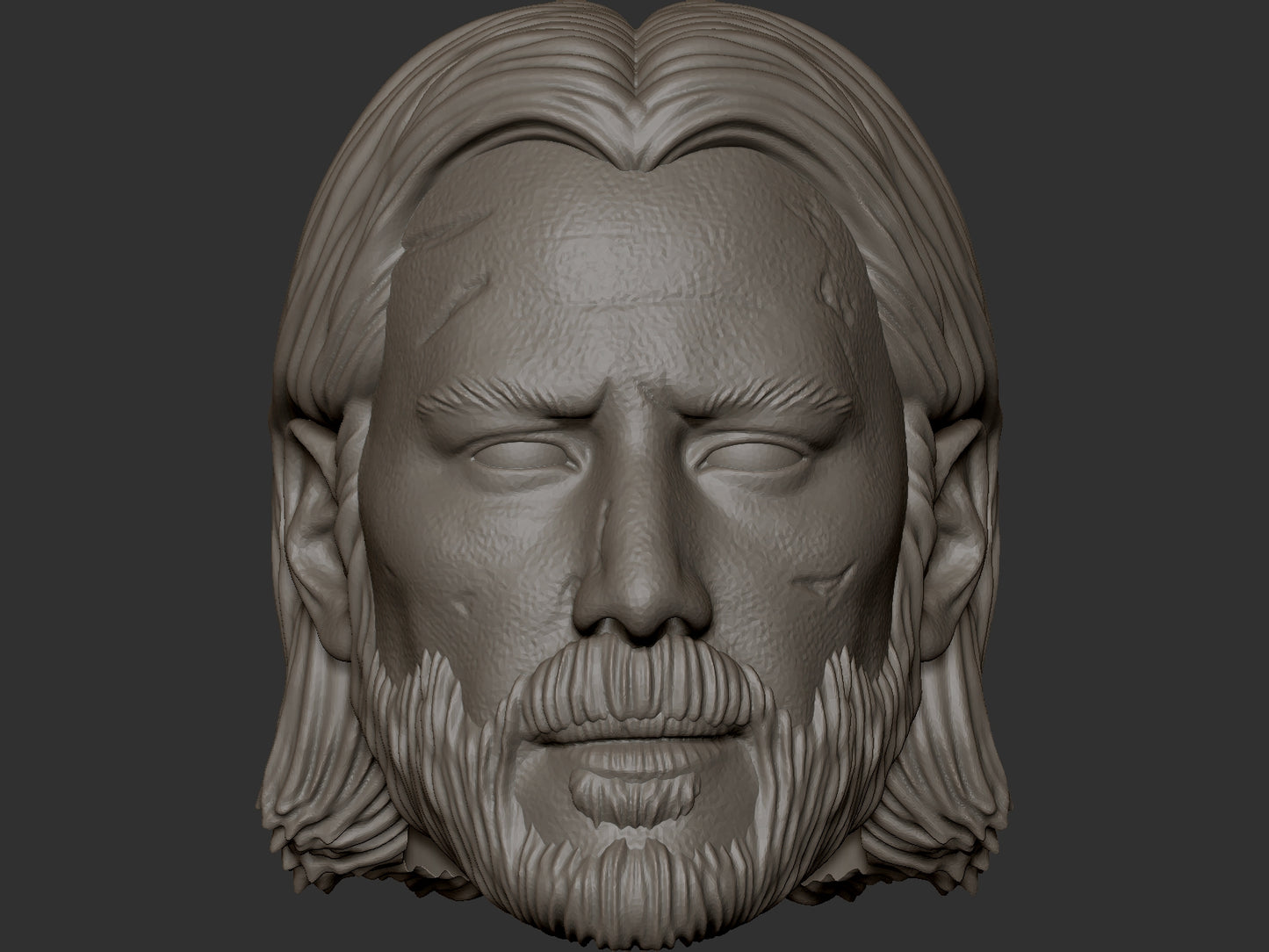 Keanu Reeves John Wick custom action figure head